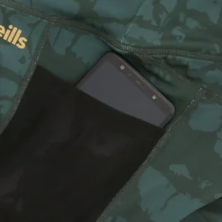 Women's Arabella 7/8 Length Tights Green / Gold -Sportswear Shop arabella 176 7 8 lenght tights 25 grn gold quak 7