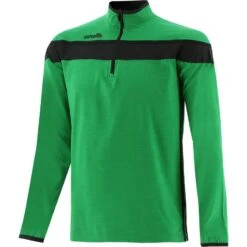 Kids' Auckland Brushed Half Zip Top Green / Black