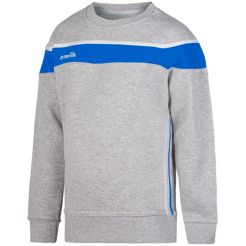 Kids' Auckland Fleece Crew Neck Sweatshirt Grey / Royal / White 1 Kids' Auckland Fleece Crew Neck Sweatshirt Grey / Royal / White