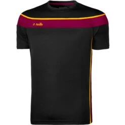 Men's Auckland T-Shirt Black / Maroon / Amber