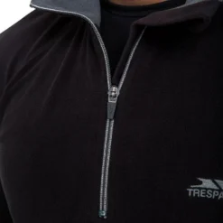 Trespass Men's Half Zip Microfleece Black -Sportswear Shop blackford maflmfn10001 blk m20