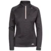 Trespass Women's Fairford Half Zip Fleece Top Black Marl