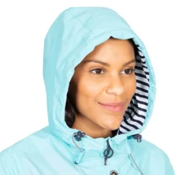 Trespass Women's Flourish Waterproof Hooded Jacket Aquamarine -Sportswear Shop fajkratr0037aqm 5