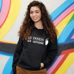 Guinness Six Nations Hoodie Black -Sportswear Shop g5168 model web