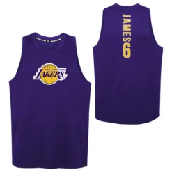 Men's LA Lakers N&N Tank Purple / White / Yellow -Sportswear Shop k2m1fdka 000 laklj lebron james lakers st