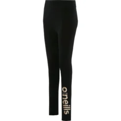Women's Kourtney Regular Leggings Black / Gold -Sportswear Shop kourtney040 full length tights blk gold 1 1