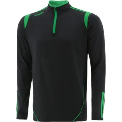 Kids' Loxton Brushed Half Zip Top Black / Green