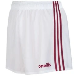 Mourne Shorts White / Maroon