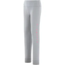 Kids' Natalie Full Length Leggings Grey / Pink -Sportswear Shop nata 040 0 gen gypkxx kids p2 1 2