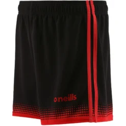 Women's Nelson Shorts Black / Red -Sportswear Shop nelson gaelic shorts blk red 2s 1