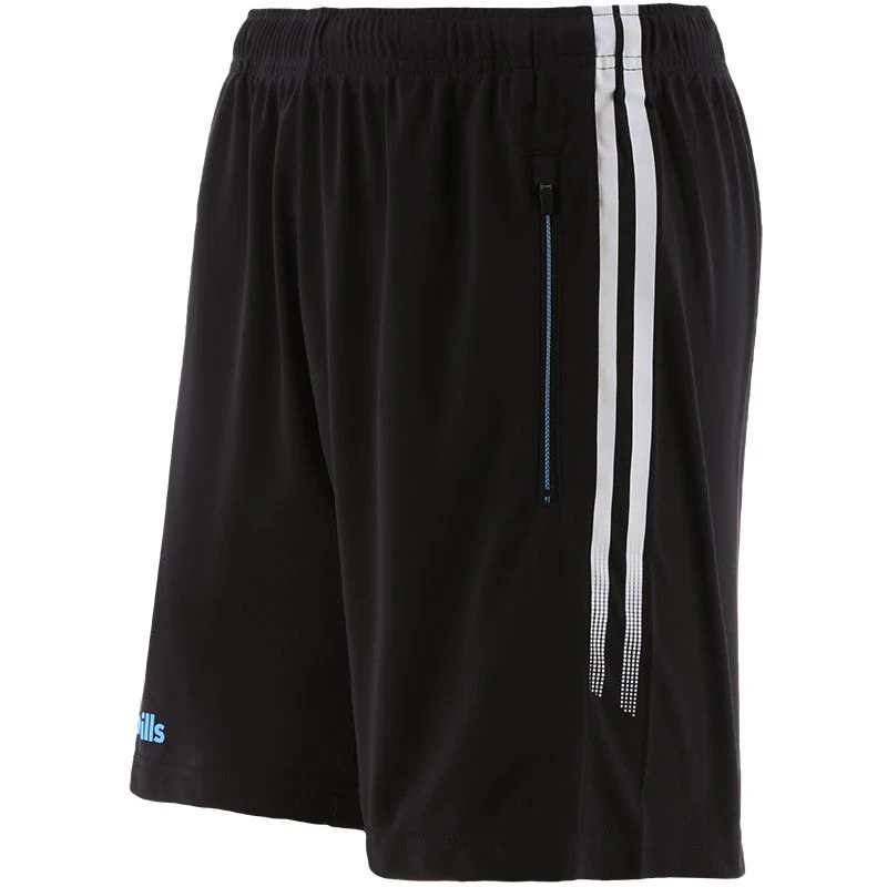 Kids' Nevada 2 Stripe Training Shorts Black / White / Sky 2 Kids' Nevada 2 Stripe Training Shorts Black / White / Sky - Image 2