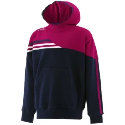 Kids' Nevis Fleece Overhead Hoodie Marine / Maroon / White