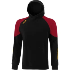 Kids' Oslo Fleece Pullover Hoodie Black / Maroon / Amber