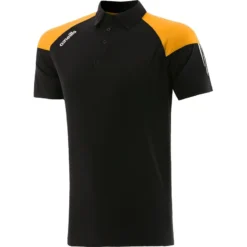 Kids' Oslo Polo Shirt Black / Amber / White