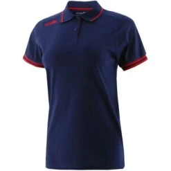 Women's Portugal Cotton Polo Shirt Marine / Red