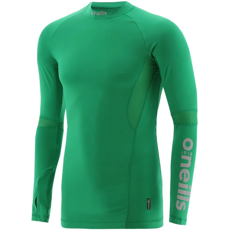 Kids' Pro Body III Poly Elastane Baselayer Top Green / Silver 1 Kids' Pro Body III Poly Elastane Baselayer Top Green / Silver