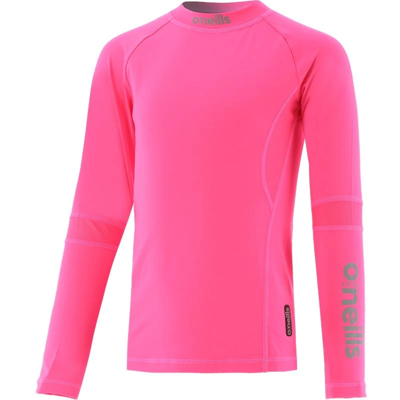 Kids' Pro Body III Poly Elastane Baselayer Top Pink / Silver 1 Kids' Pro Body III Poly Elastane Baselayer Top Pink / Silver