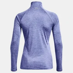 Under Armour Women's Tech™ Half Zip Twist Chestnut Baja Blue / White / Metallic Silver -Sportswear Shop ps1320128 495 hb