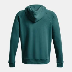 Under Armour Men's UA Rival Fleece Big Logo Hoodie Coastal Teal / Onyx White -Sportswear Shop ps1357093 722 hb