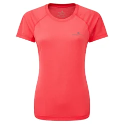 Ronhill Women's Tech Short Sleeve T-Shirt Hot Pink Marl / Pewter