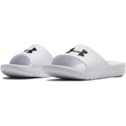 Under Armour Core PTH Sliders White / White / Black -Sportswear Shop s7.3021286 100 pair