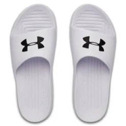 Under Armour Core PTH Sliders White / White / Black -Sportswear Shop s7.3021286 100 toe