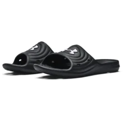 Under Armour Men's Locker IV Slides Black / White -Sportswear Shop s7.3023758 001 pair