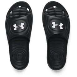 Under Armour Men's Locker IV Slides Black / White -Sportswear Shop s7.3023758 001 toe