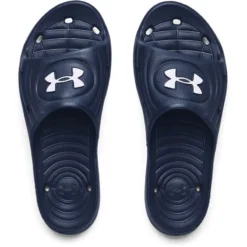 Under Armour Men's Locker IV Slides Academy / White -Sportswear Shop s7.3023758 401 toe