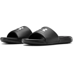 Under Armour Men's Ansa Fixed Slides Black / White -Sportswear Shop s7.3023761 004 pair
