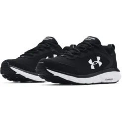 Under Armour Men's Charged Assert 9 Running Shoes Black / White -Sportswear Shop s7.3024590 001 pair