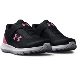 Under Armour Surge 3 AC Infant Running Shoes Black / Pink -Sportswear Shop s7.3025015 001 pair
