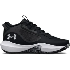 Under Armour Men's Lockdown 6 Basketball Shoes Black / White