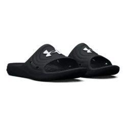 Under Armour Women's Locker IV Slides Black / White -Sportswear Shop s7.3027013 001 pair