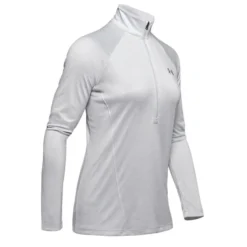 Under Armour Women's UA Tech™ Half Zip Twist Halo Grey / Metallic Silver -Sportswear Shop s7.ps1320128 014 hf