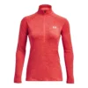 Under Armour Women's Tech™ Twist ½ Zip Beta / Pomegranate / Metallic Silver