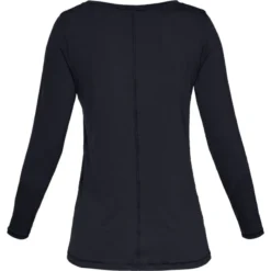 Under Armour Women's HeatGear® Armour Long Sleeve Top Black / Metallic Silver -Sportswear Shop s7.ps1328966 001 hb