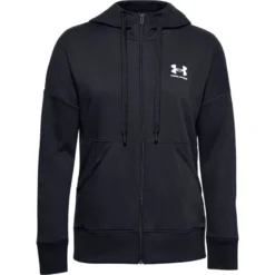 Under Armour Women's Rival Fleece Full Zip Hoodie Black -Sportswear Shop s7.ps1356400 001 hf