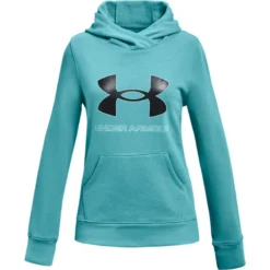 Under Armour Kids' UA Rival Fleece Logo Hoodie Cosmos / Breeze