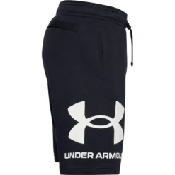 Under Armour Men's UA Rival Fleece Big Logo Shorts Black / Onyx White -Sportswear Shop s7.ps1357118 001 hs
