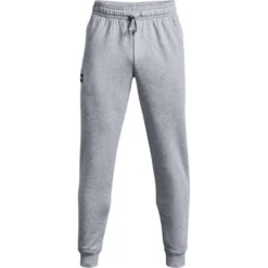 Under Armour Men's UA Rival Fleece Joggers Mod Gray Light Heather / Onyx White -Sportswear Shop s7.ps1357128 011 hf
