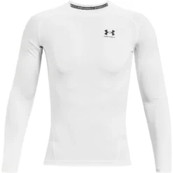 Under Armour Men's HeatGear® Armour Long Sleeve T-Shirt White / Black -Sportswear Shop s7.ps1361524 100 hf