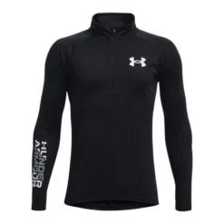 Under Armour Kids' Tech™ Big Logo Half Zip Black / White