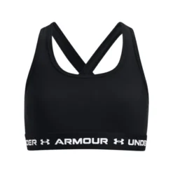 Under Armour Kids' Crossback Sports Bra Black / White
