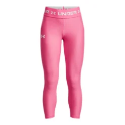 Under Armour Kids' HeatGear® Armour Ankle Crop Leggings Pink Punk / White