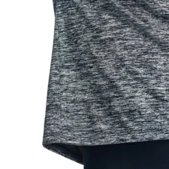Under Armour Women's Tech™ SS V-Neck Twist T-Shirt Black / Metallic Silver -Sportswear Shop s7.v5 1258568 001 sc