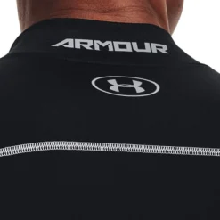 Under Armour Men's UA ColdGear® Armour Compression Mock Baselayer Black / Steel 9 Under Armour Men's UA ColdGear® Armour Compression Mock Baselayer Black / Steel -Sportswear Shop s7.v5 1265648 001 collar