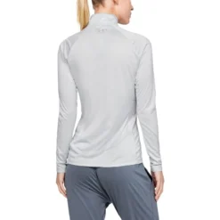 Under Armour Women's UA Tech™ Half Zip Twist Halo Grey / Metallic Silver -Sportswear Shop s7.v5 1320128 014 bc