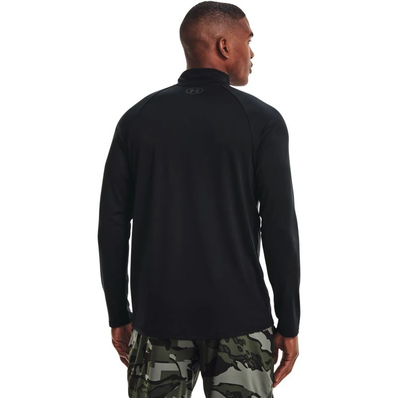 Under Armour Men's UA Tech™ Half Zip Top Black / Charcoal 2 Under Armour Men's UA Tech™ Half Zip Top Black / Charcoal - Image 2