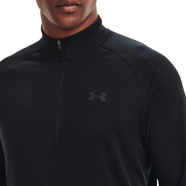 Under Armour Men's UA Tech™ Half Zip Top Black / Charcoal 3 Under Armour Men's UA Tech™ Half Zip Top Black / Charcoal - Image 3